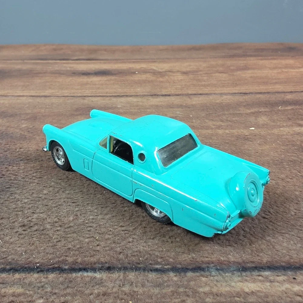 Tootsietoy 56 T-Bird Toy Car Teal Good Diecast 1956 Ford Thunderbird Continental